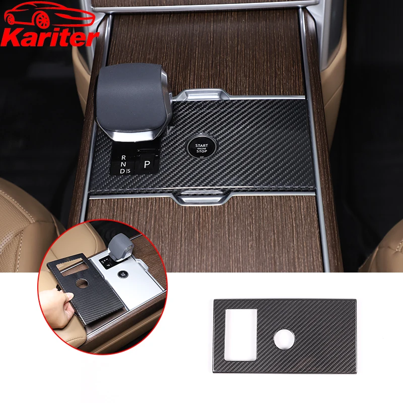 Car Central Control Gear Panel Decorative Cover Sticker Carbon Fiber Auto Accessories For Range Rover Vogue L460 2024 2025 2026