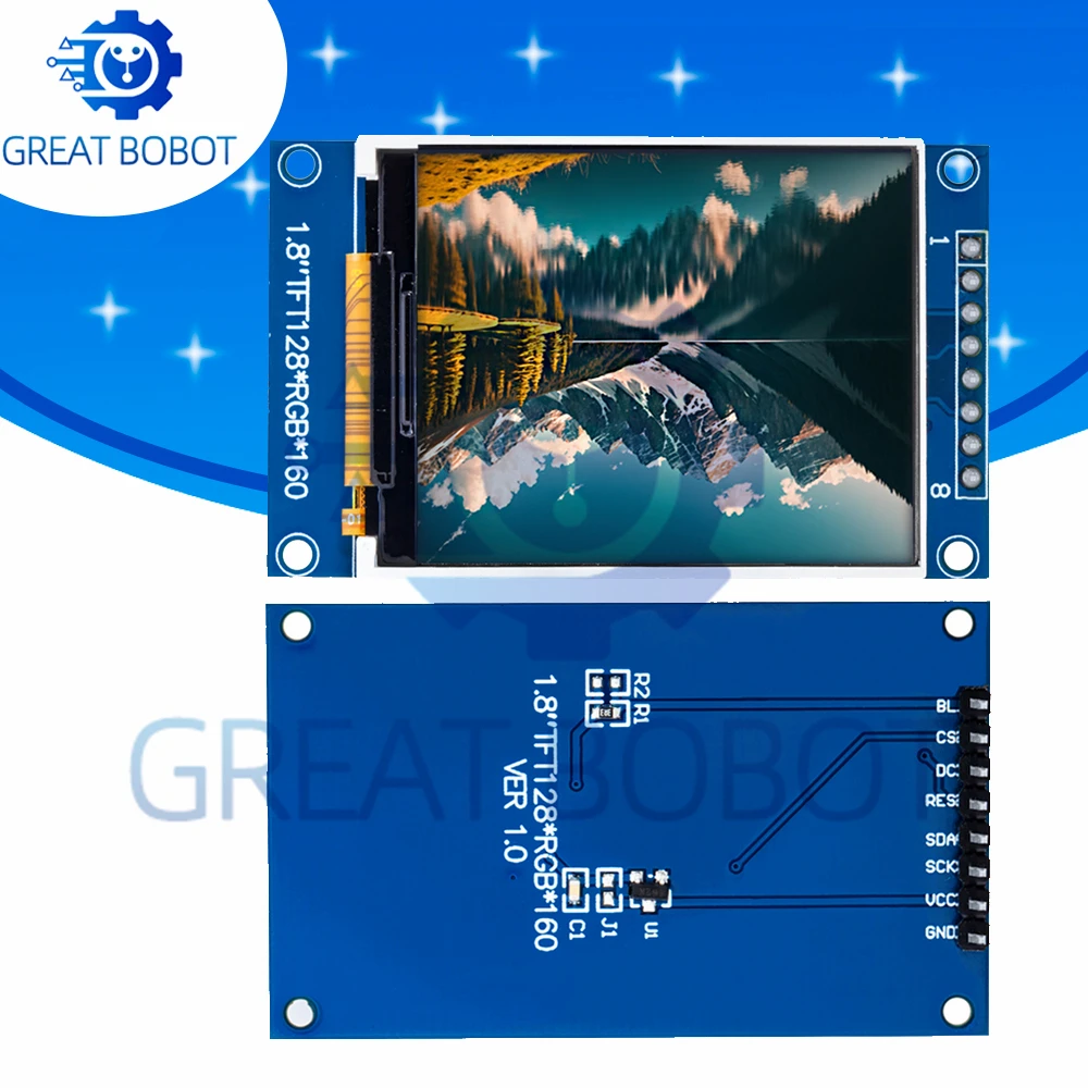 BS 1.8 - inch TFT Serial SPI Display Module - 128x160 Resolution, Wide - Angle View,angle color screen blue
