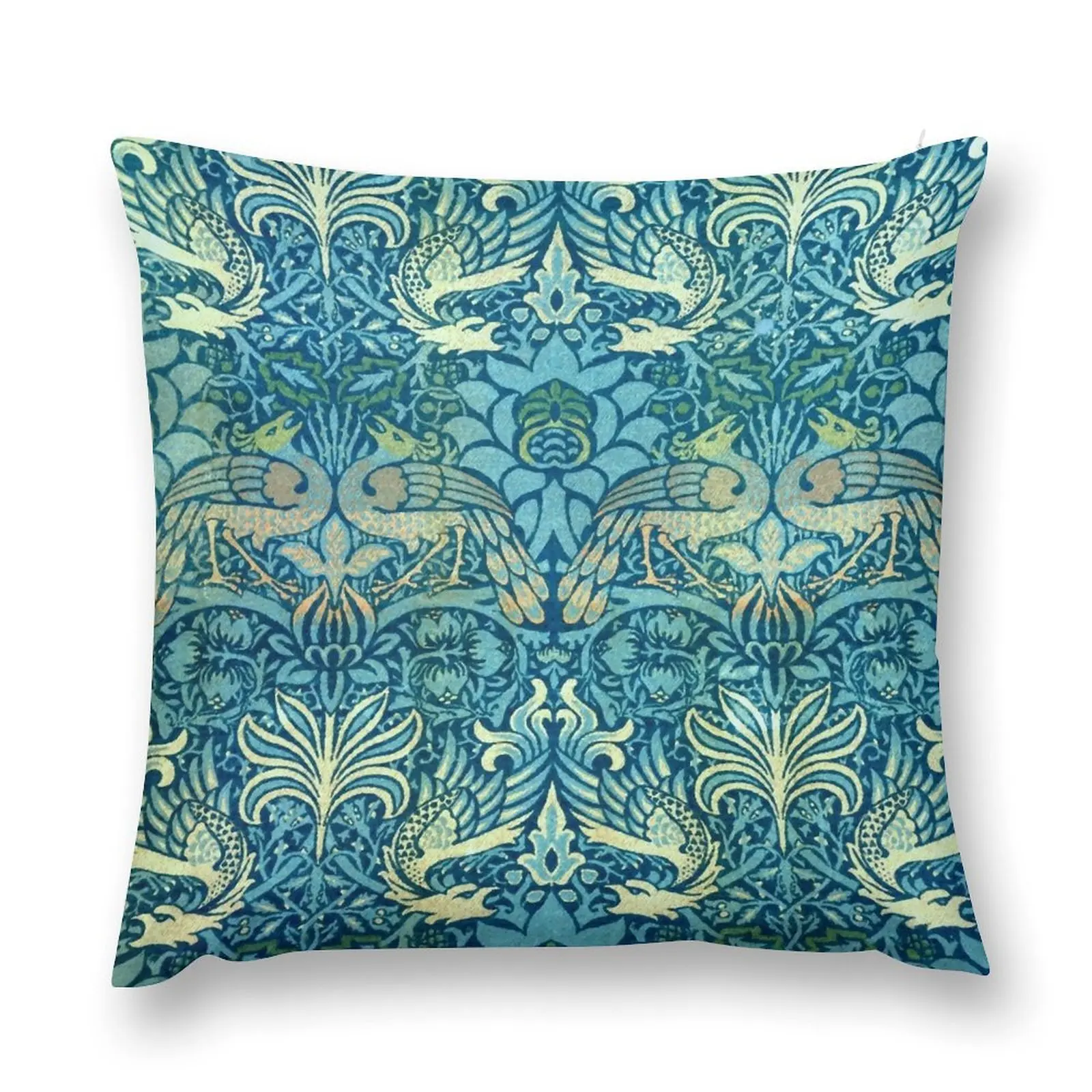 

William Morris Peacock and Dragon Throw Pillow ornamental pillows luxury home accessories Throw Pillow Covers pillow