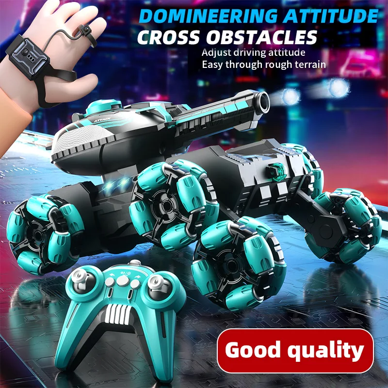 Sechsrädriger Stunt-Fernbedienungstank kann Wasserauto Geste Sensor Verformung Geländewagen Spielzeug starten