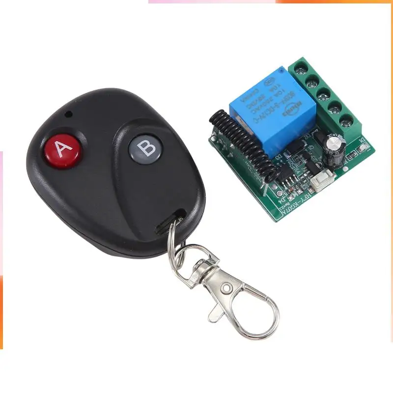 A92Z DC12V 27A 433MHZ 50M Sakelar Remote Control Kunci Elektronik Motor Pengendali Nirkabel Tunggal Remote Control