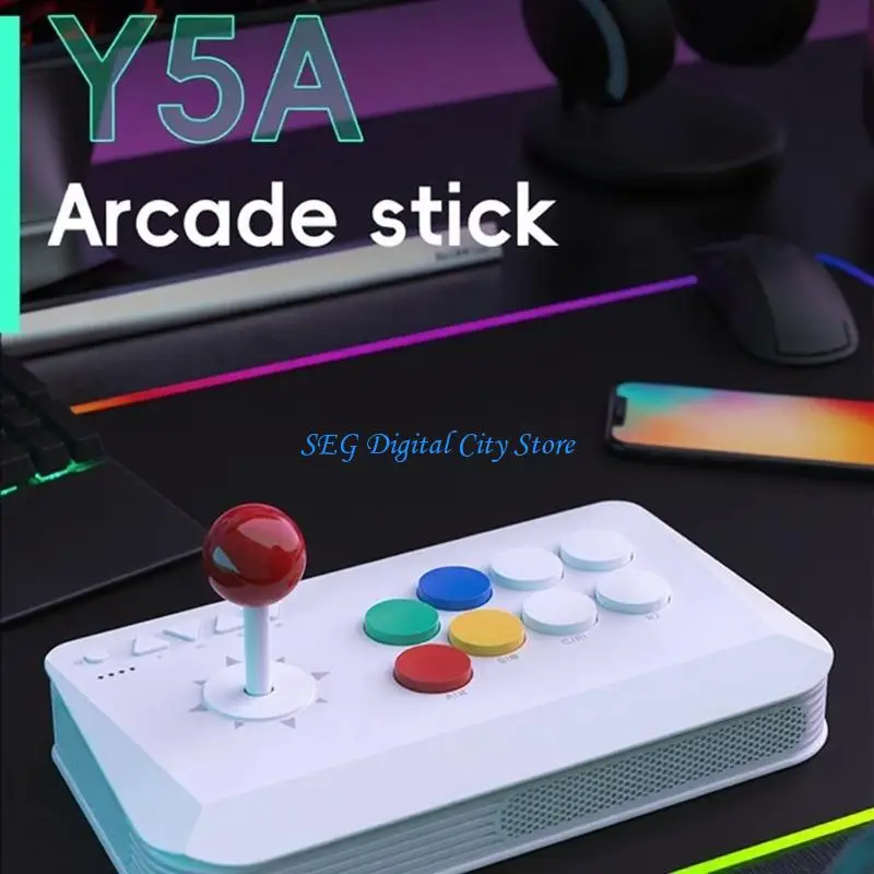 U75B Fight with Joystick for PC/NS Game Controller Joystick Game Accessory Support Multi Platform