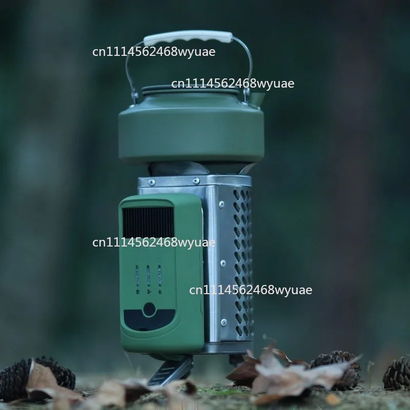Smokeless Wood Burning Stove Power Generating Camping Stove Portable USB Rechargeable Fire Pit for Hiking and Backpacking
