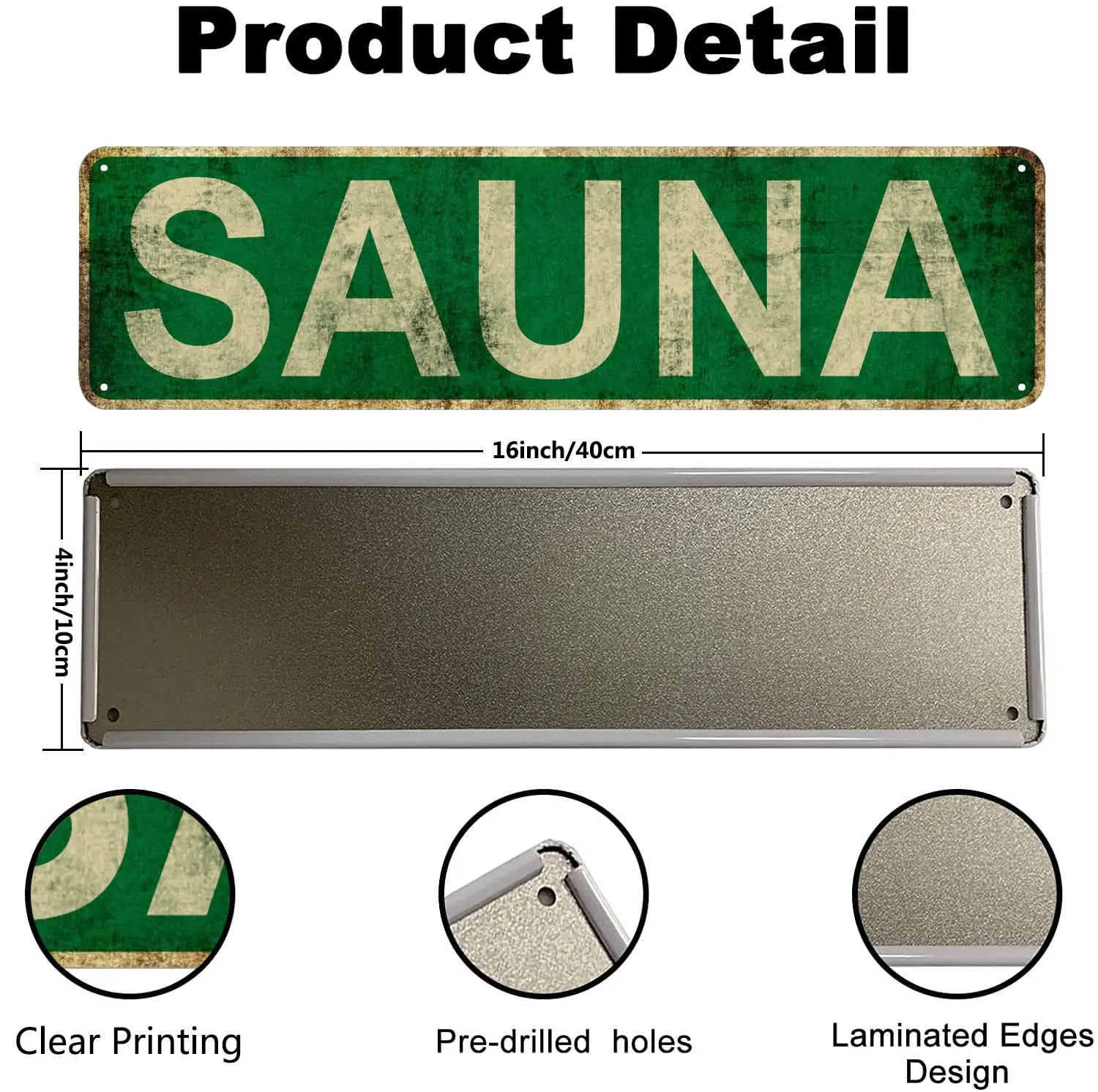 Sauna Slim Tin Sign Street Funny Metal Sign Wall Decor for Bedroom Farm Home Bar Garage Man Cave Wall Art Gift 4x16 inch;