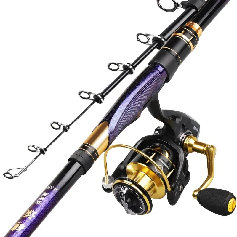 

HSD ISO Fishing Rod 3.6m-6.3m Japanese Toray Carbon Fiber Rock Fishing Rod and Reel Combo For Widely Water Area