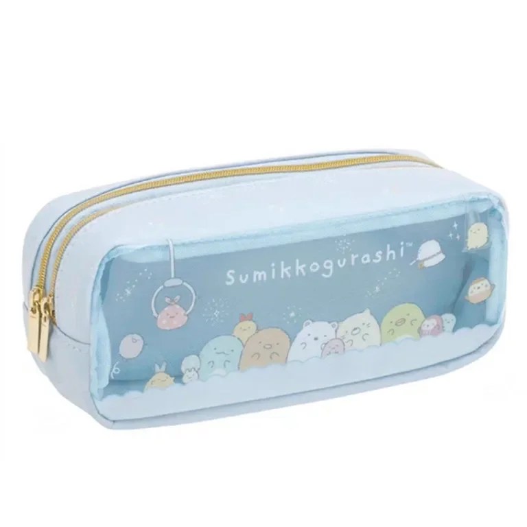 Cute Sumikkogurashi Pencil Case Pouch Clear Transparent Kawaii Pencil Cases for Kids Girls School Stationery Anime Pen Bag