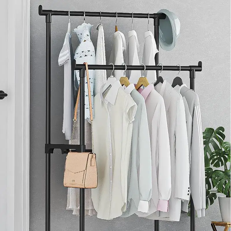 رفوف للملابس سترة الوقوف مع عجلات توفير المساحة الملابس الأحذية المنظمون الوقوف لغرفة النوم شرفة مدخل الحضانة النوم