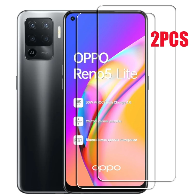 2PCS FOR Oppo A94 4G Reno5 Lite Reno 5 5Lite High HD Tempered Glass Protective On CPH2203 CPH2205 Screen Protector Film