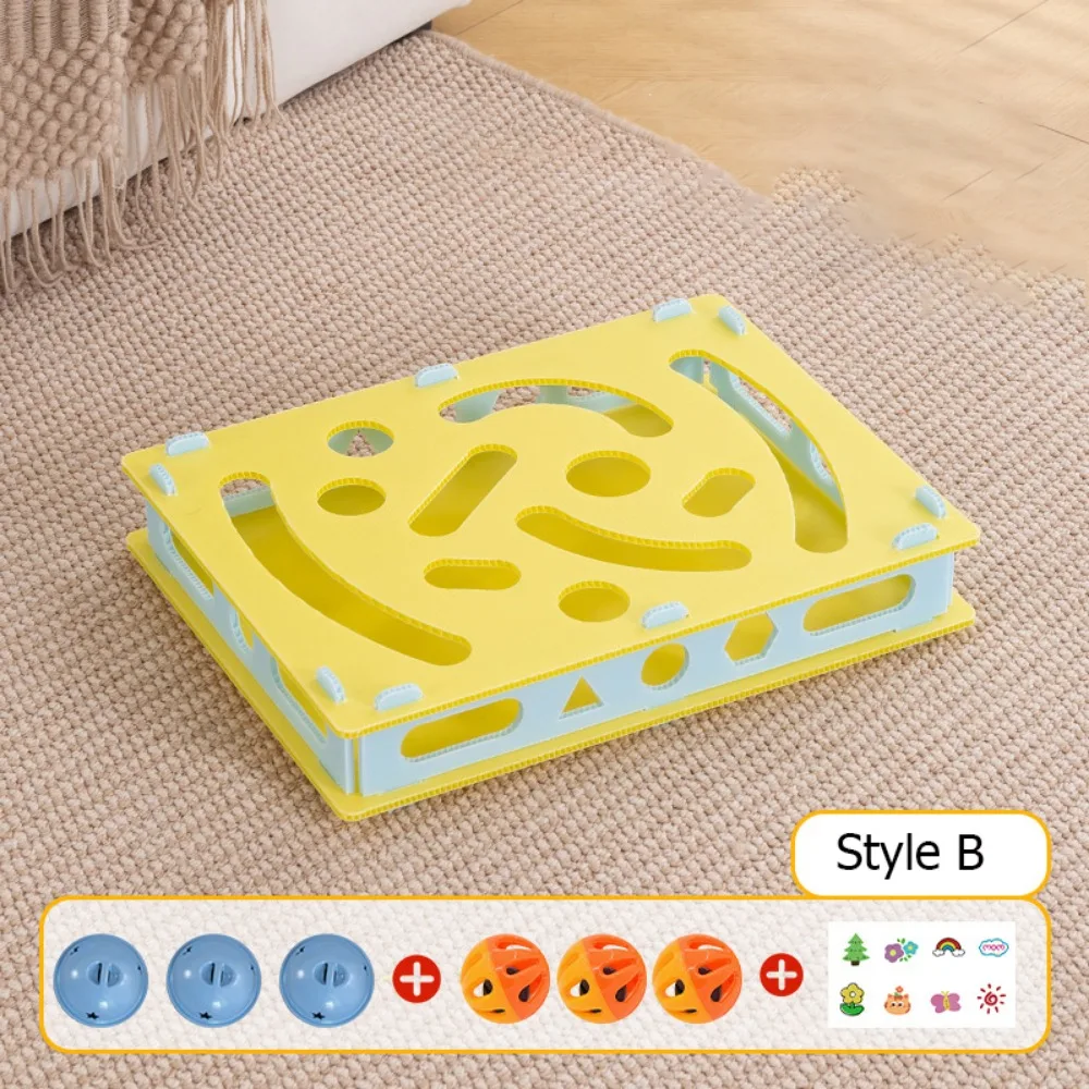 

Multi Hole Cat Maze Toys Detachable Puzzle Cat Toy Cat Bell Wheel Toy with Balls Plastic Cat Hole Digging Toy Self Happy