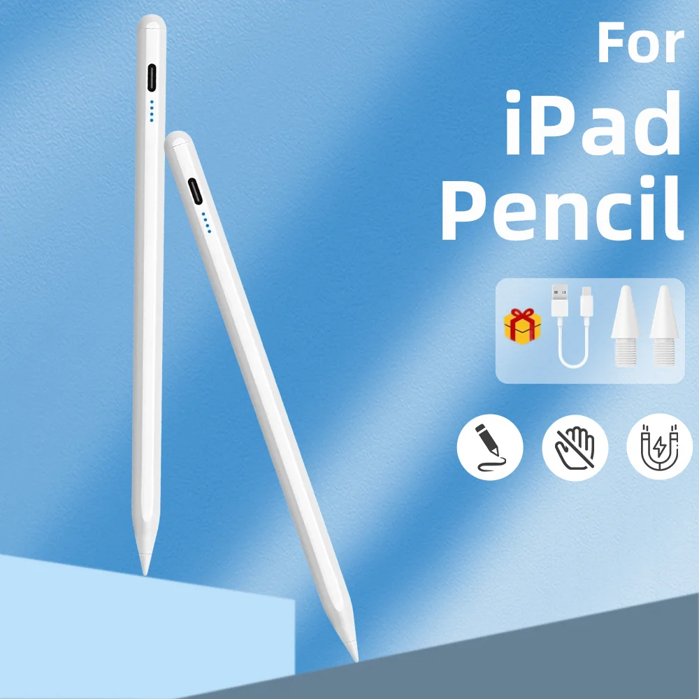 

Pencil for Apple iPad Palm Rejection Power Display For iPad Pencil Accessories 2025 2024 2023 2022 2021 Pro Air Mini Stylus
