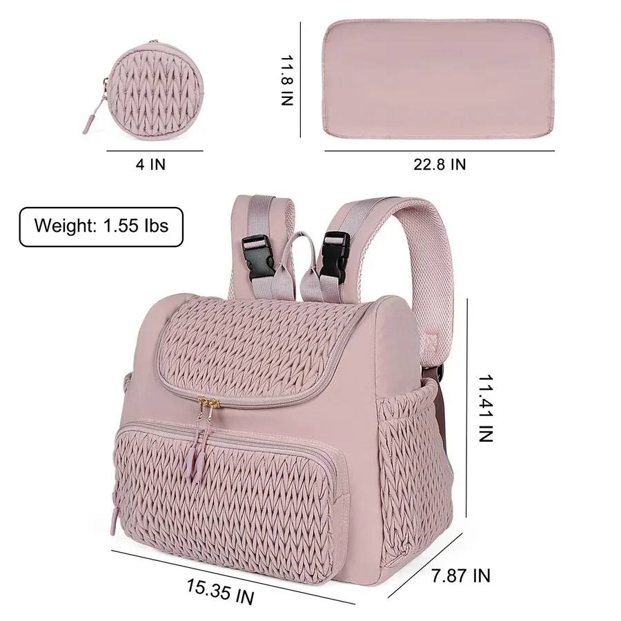 Large Capacity Diaper Bag Backpack with Insulated Bottle Pockets, Multifunctional Waterproof Maternity Bag, Must-Have for Travel