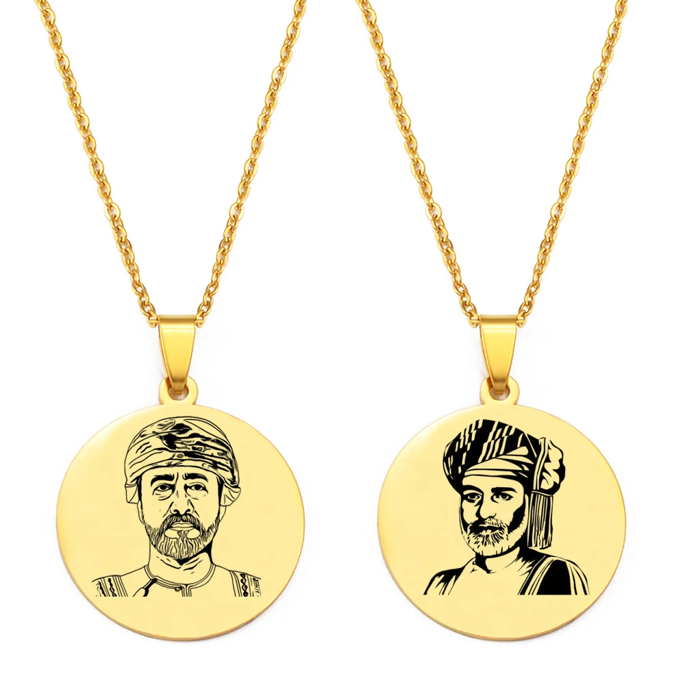 Anniyo Head of the State of Oman,Haitham Bin Tariq Al-Said Pendant Necklaces Haytham Bin Tariq Jewelry Qabus Bin Said #D0031