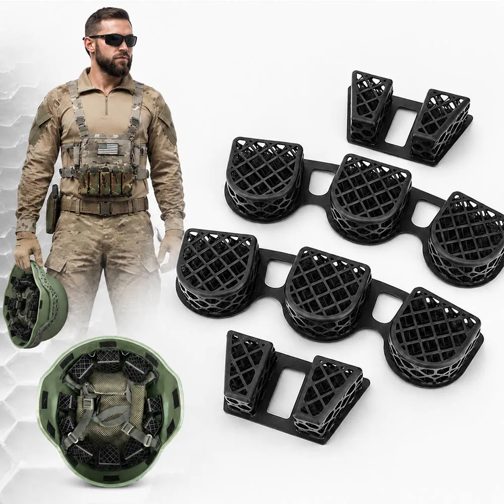 

Tactical Helmet 3D Honeycomb Liner Pad Breathable Cushion Helmet Pad Protective Helmet Accessories for Hunting Airsoft Paintball