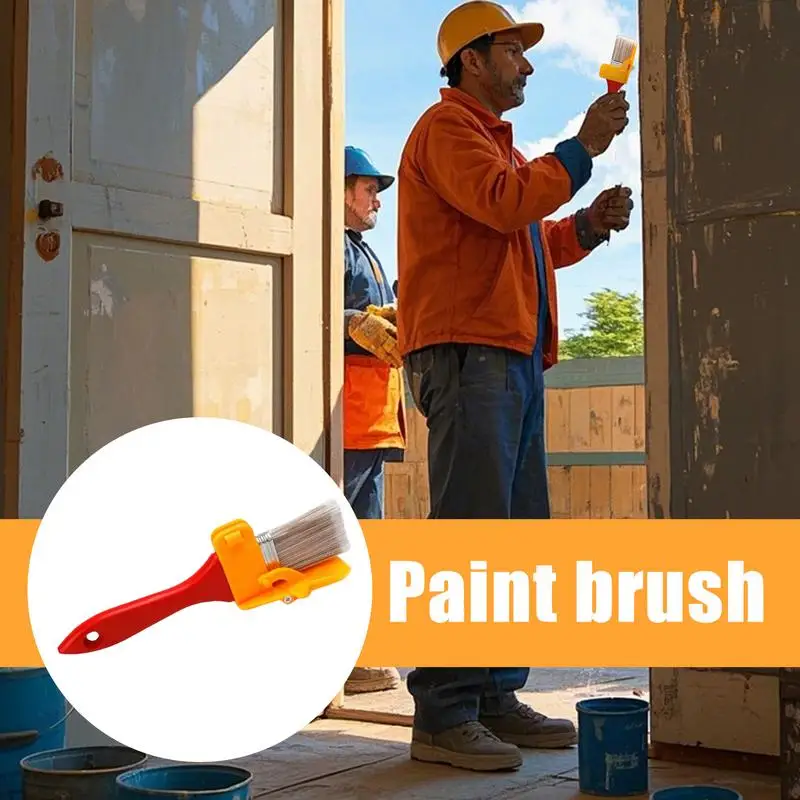 Pennello per bordi di vernice Manico in legno Pennello per bordi di vernice Trimmer per bordi Pennello per angoli multifunzionale Strumento di pittura portatile per