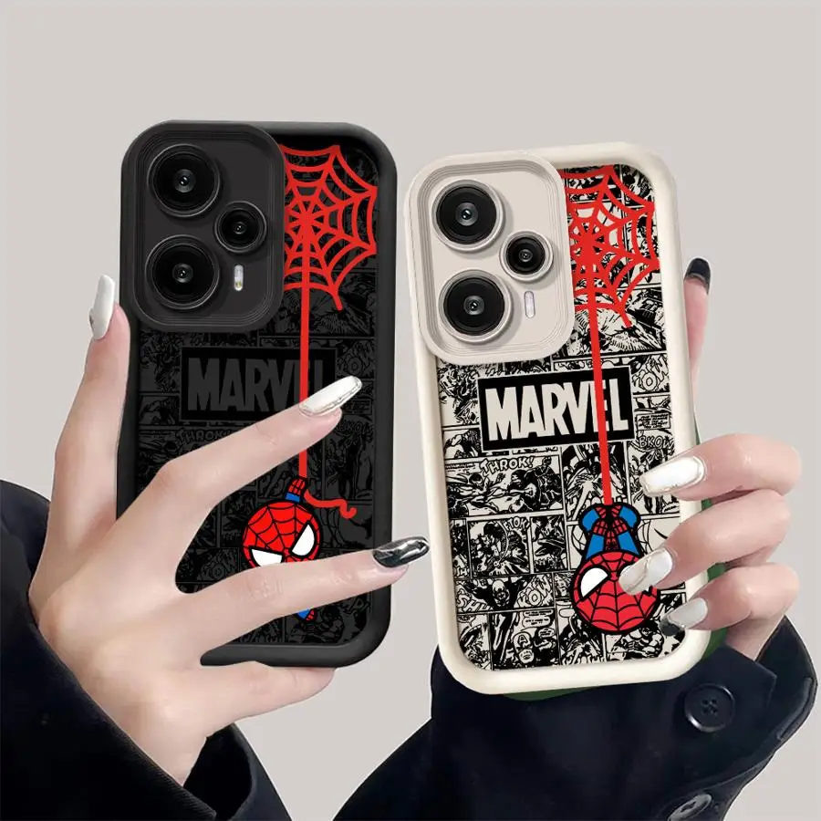 

Case for Xiaomi Poco C61 C50 X3 Pro C51 X3 NFC TPU Soft Funny Cartoon Marvel Spiderman