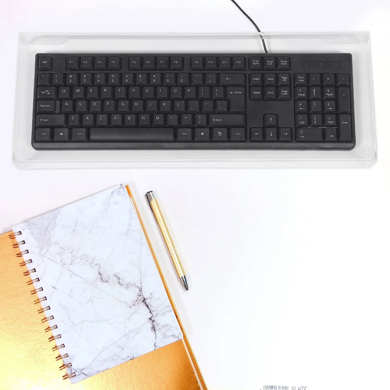 

Acrylic Clear Keyboard Cover Transparent Protective Cover for Mechanical Laptop Computer Keyboards Cat Proof Spill Resistant