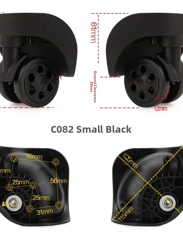 Universal Luggage Wheel Replacement for Carryon Suitcase Durable Travel Bag Wheels Compatible with W0401JL0931JL0932 Models