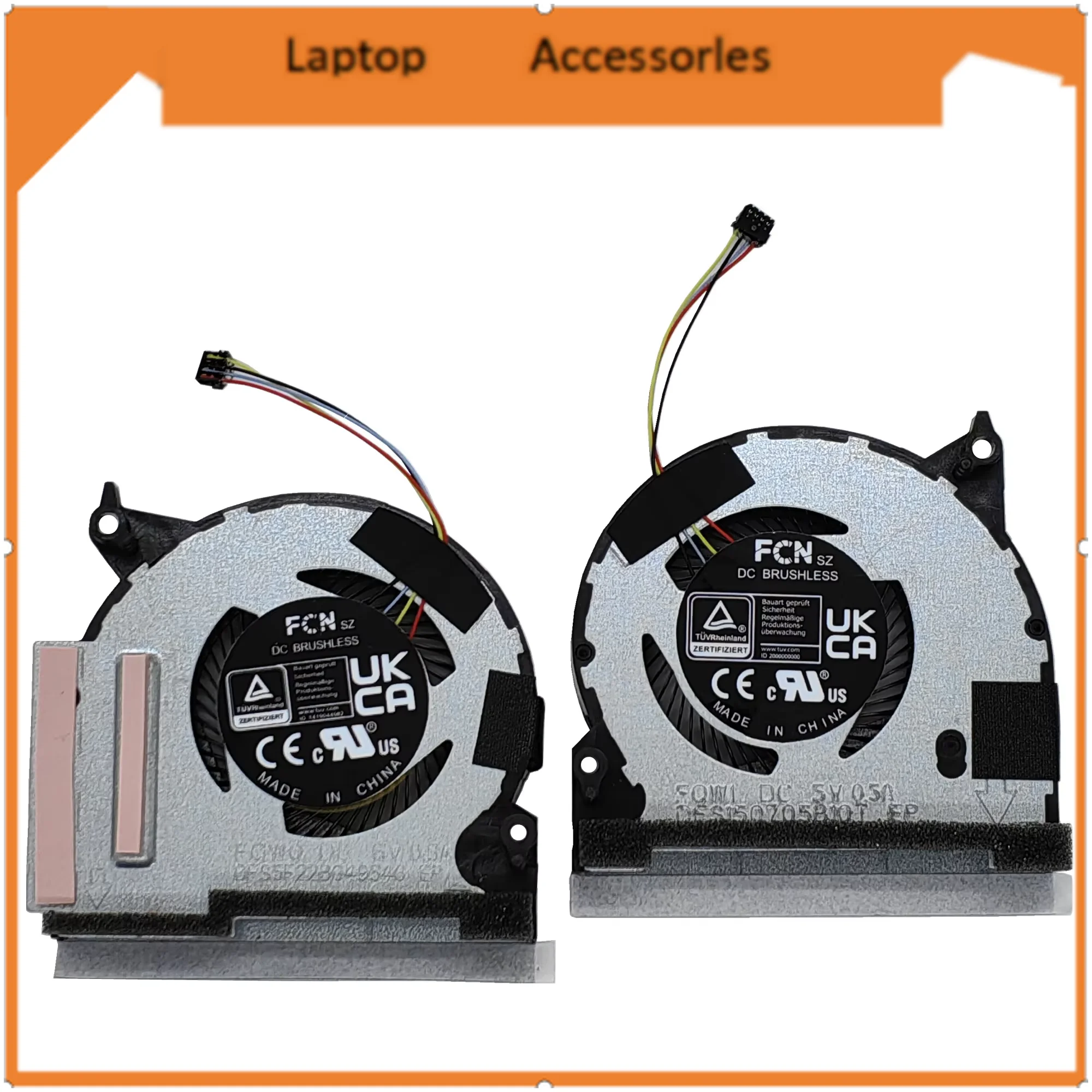 HJ  CPU+GPU Cooling Fan for ASUS ROG Ally （2023）RC71L FQW1 DFS150705B10T FQW0 DFS5F22B049546 DC5V 0.5A