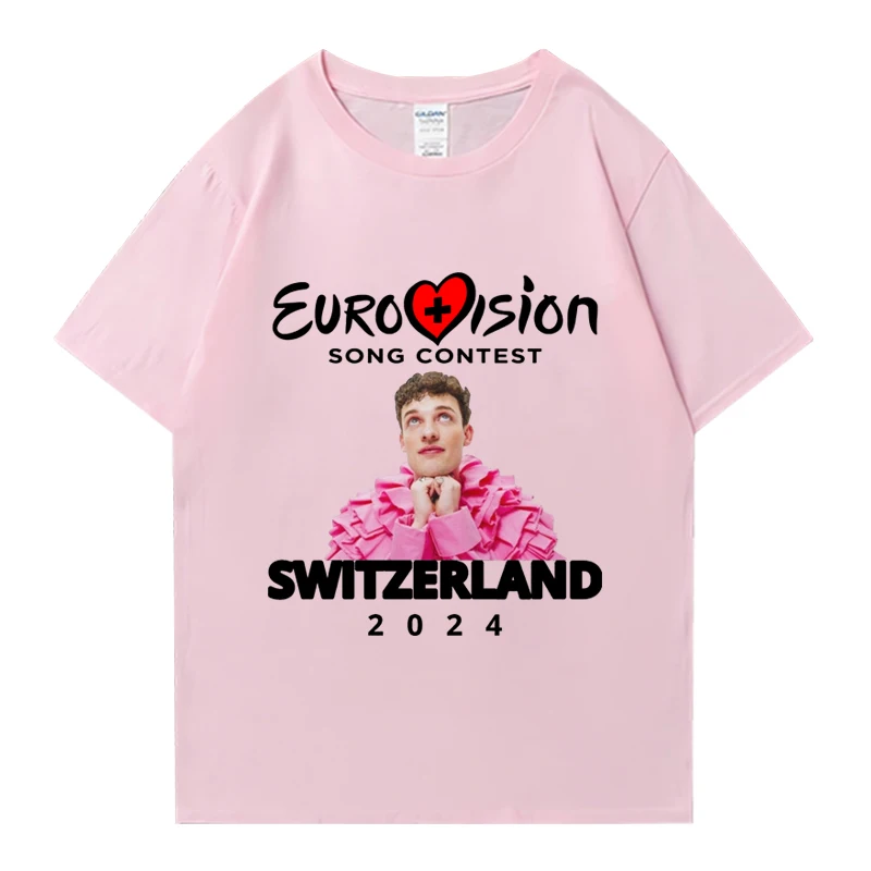 Hot sale Eurovision 2024 Event Nemo Mettler print T shirt Men Women Hip Hop oversized streetwear Unisex short sleeve T-shirts