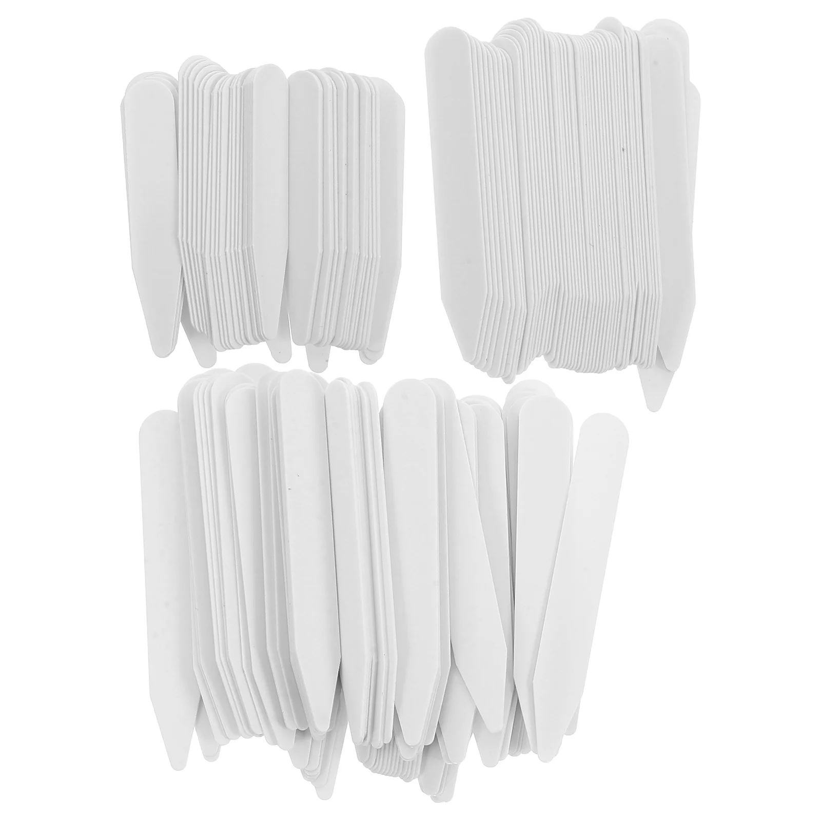 200 Uds. Collar de plástico blanco 3 tamaños 5CM 6 5CM 7CM accesorios de la camisa de vestir de los hombres portero de viaje