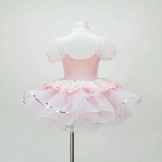 Abbigliamento da ballo viola per bambini vestito da balletto tutù con paillettes per ragazza abbigliamento da spettacolo moderno indossare vestito da principessa di balletto