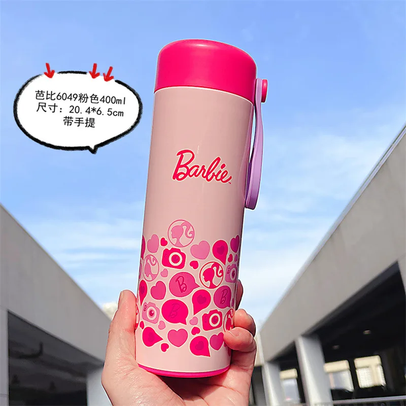 Anime Barbie Stainless Steel Thermos Cup Cartoon Student Large-capacity Direct Drinking Cup Cute Boys Girls Portable Straw Cup