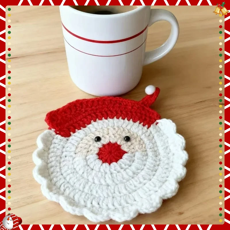 

Рождественские подставки, тканые нескользящие термостойкие подставки, рождественские украшения стола, подходящие для праздничных ужина.