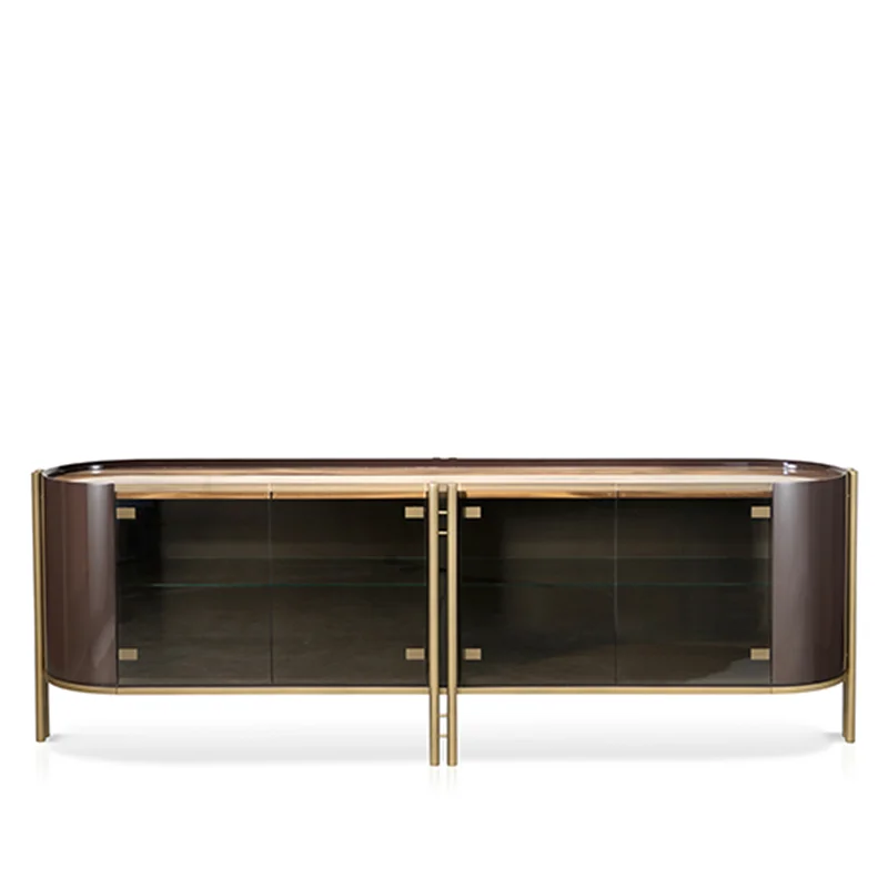 

American light luxury solid wood porch cabinet TV cabinet Modern simple living room Storage Italian decorative cabinet Villa