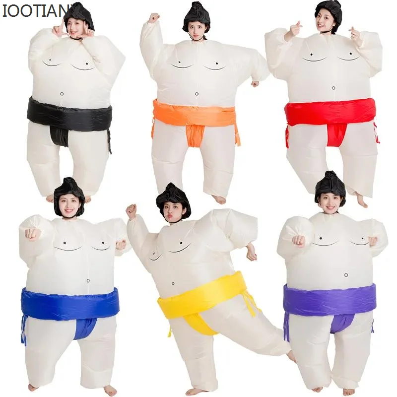 

Unisex Garment Carnival Fancy Dress Up Party Adult Cosplay Sumo Inflatable Costume Sets Men And Women Halloween Christmas Suit