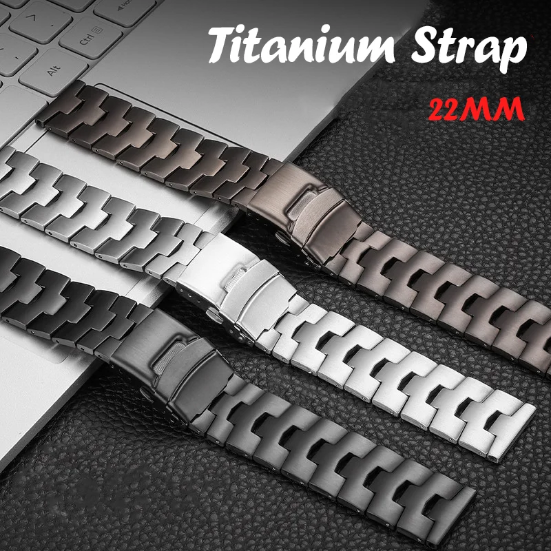 22mm Titanium Metal Strap for Samsung Galaxy Watch 3 Gear S3/Huawei Watch 3 GT3 Lightweight Bracelet Wristband For Amazfit GTR