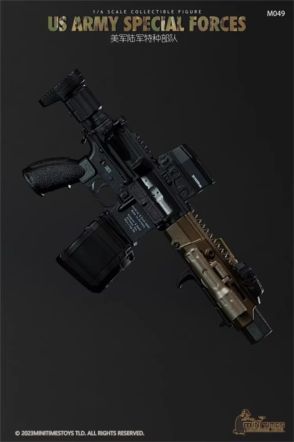 

1/6 Minitimes M049 US. Soldier Doll Figure Main Weapons Toys Model Not Real HK416 Version C Slings Scope PVC Material For 12"