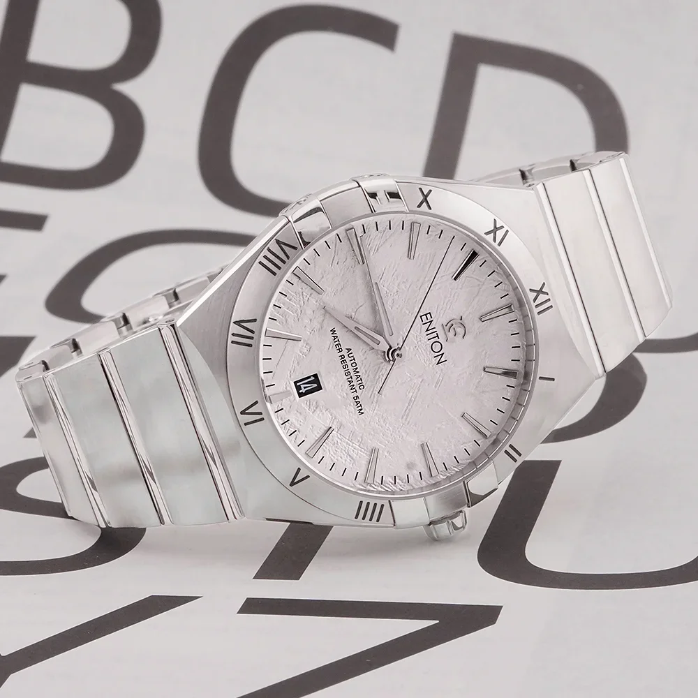 ENITON Mechanical Watches Hollow Style Stainless Steel 316L NH35 Movement Automatic Watch 5ATM Waterproof Business Men Watch