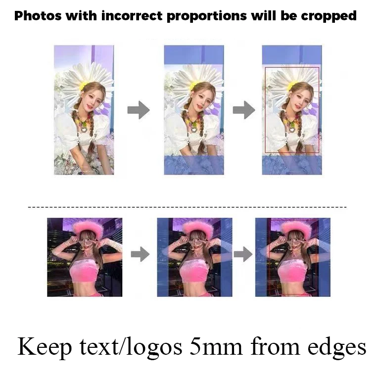 Custom Kpop Photocards Prints Personalized Lomo Photo Business Cards Gifts Standard Size Glossy Freebies Cards