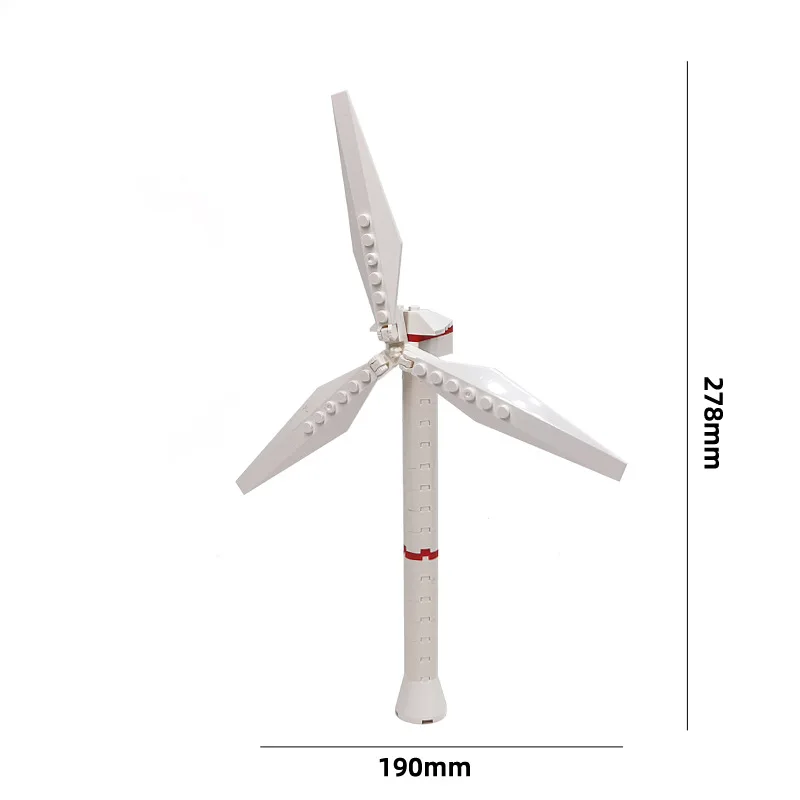 MOC Windmill Garden Scene Building Set DIY Architecture Model with Rotating Blades for Adults & Kids DIY Educational Puzzle Gift