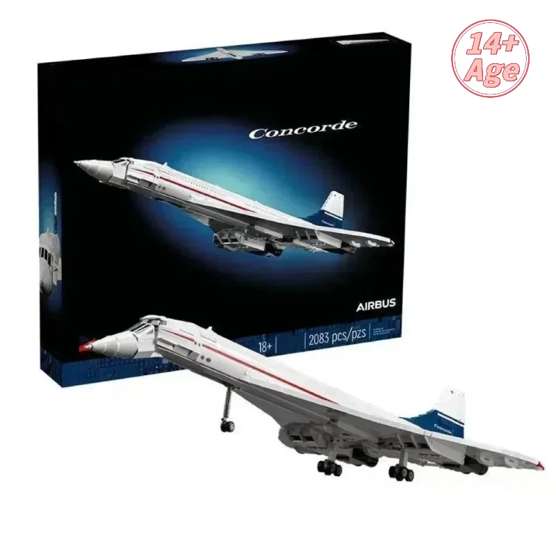 

Набор строительных блоков 2083 детали, модель самолета Concorde 10318, сверхзвуковой транспортный самолет-шаттл, подарок для декора дома