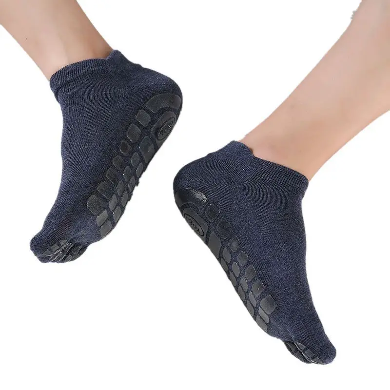 

1 Pair Men Five Toe Socks Cotton Knitted Breathable Non-Slip Absorb Sweat Floor Yoga Socks Indoor Fitness Sports Socks