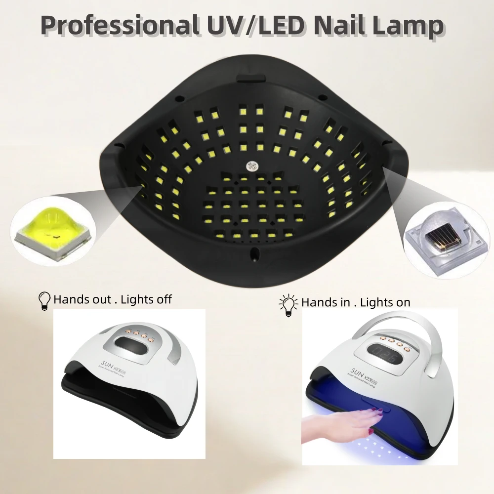 TFSCLOIN SUN X23 Max Professional Led Nail Lamp,with Smart Infrared Sensor,for Thin Gel Polish or Dark Color and Painless