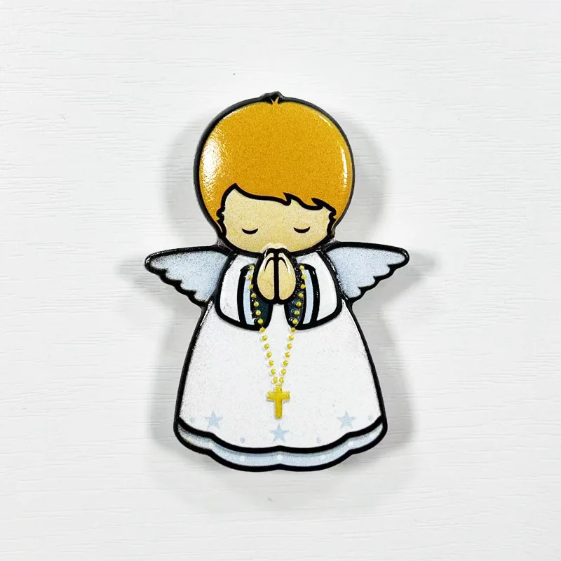 

European Style German Yellow Hair Little Angel Magnetic Fridge Magnet High-Value Souvenir for Home Use 3D Decorative Magnets