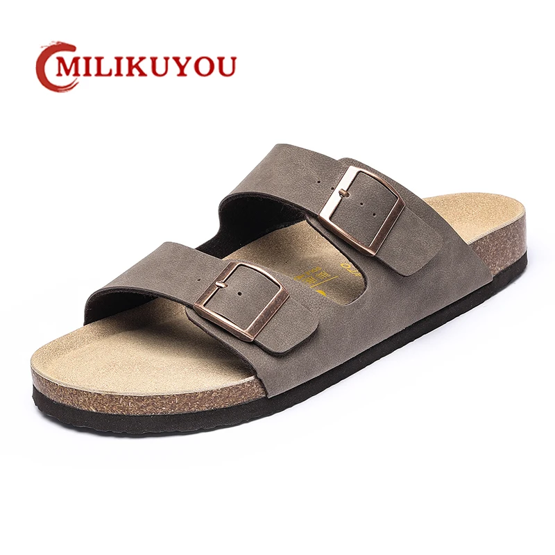 Leather Men Sandals Summer Men\'s Sandals Women Slippers Outdoor Beach Casual Shoes Zapatos Hombre Durable Non-Slip Luxury Shoes