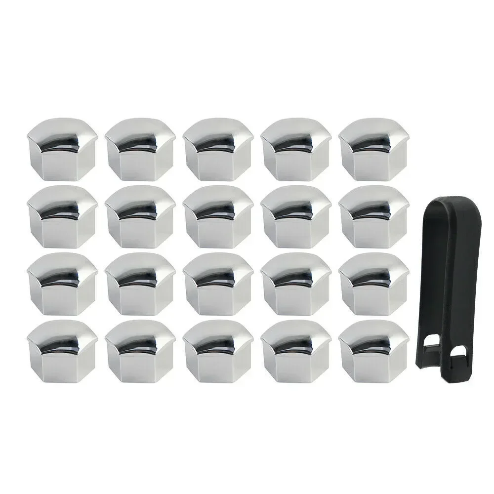 High Quality Wheel Lug Nut Cap Covers For Tesla Model 3 Model S 18*24mm 20pcs ABS  Silver Plating Accessories Plating Trim