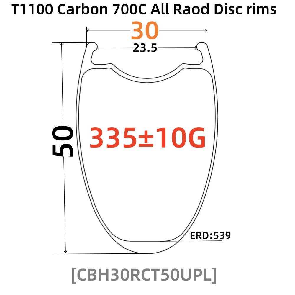

Карбоновые шоссейные обода T1100, 295 г, 700C, шириной 30 мм (внутренняя ширина 23 мм), бескамерные, глубина 30, 35, 40, 45, 50, 55, 60, 65, 85 мм, 700C.