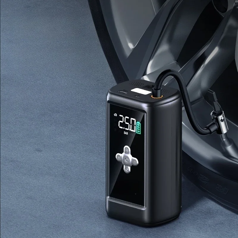 New 12V 6400mAh Car Jump Starter Intelligent Digital Display Multifunction Accurate Detection Preset Tire Pressure Power Bank