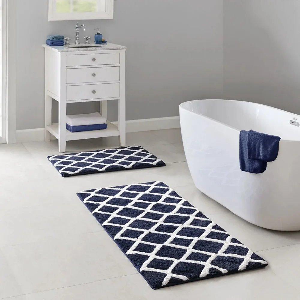 Arlo Reversible High Pile Tufted Microfiber Bath Rug