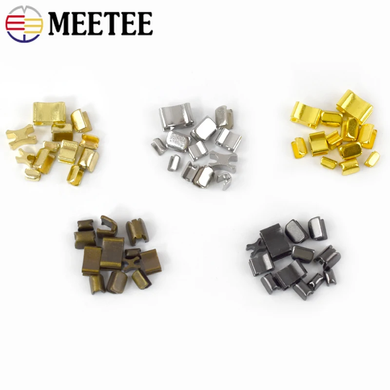 سدادة سحاب معدنية من Meetee ، مشبك ذيل مانع للإنزلاق ، طقم إصلاح توقف ذيل السحاب ، ملحق الخياطة ، رمز U ، 3 # ، 5 # ، 8 # ، 10 # ، 20 مجموعة ، 50 مجموعة #6