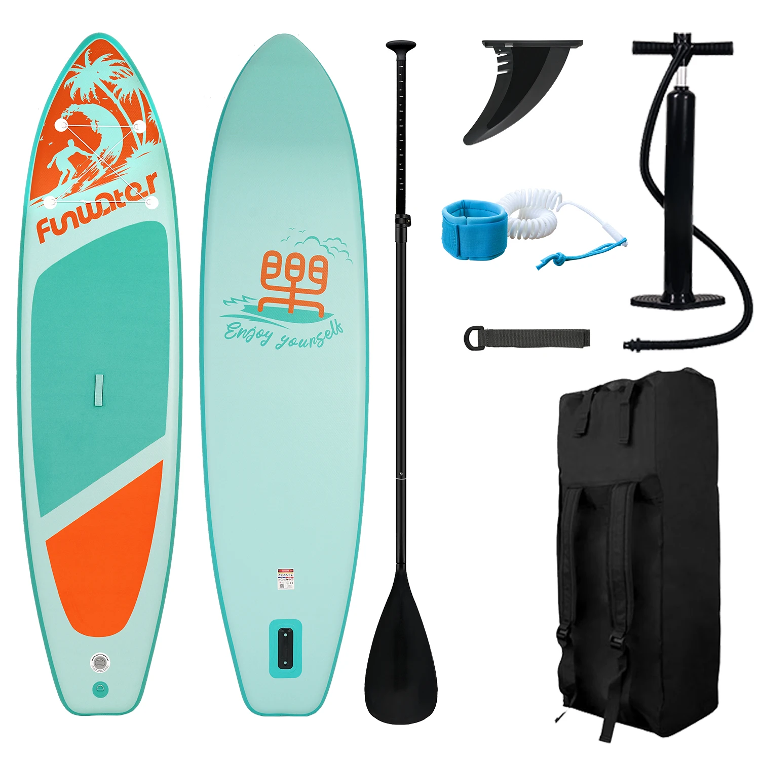 FunWater 350CM US Warehouse Sup Board Nadmuchiwana deska surfingowa Stand Up Paddle Board Nadmuchiwana deska wiosłowa z akcesoriami