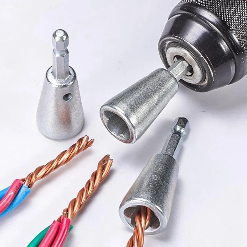 4Pcs Wire Twisting Tool Wire Twister Wire Connector, Fast Electrical Impact Wire Twisting Tool For Drill Easy Install