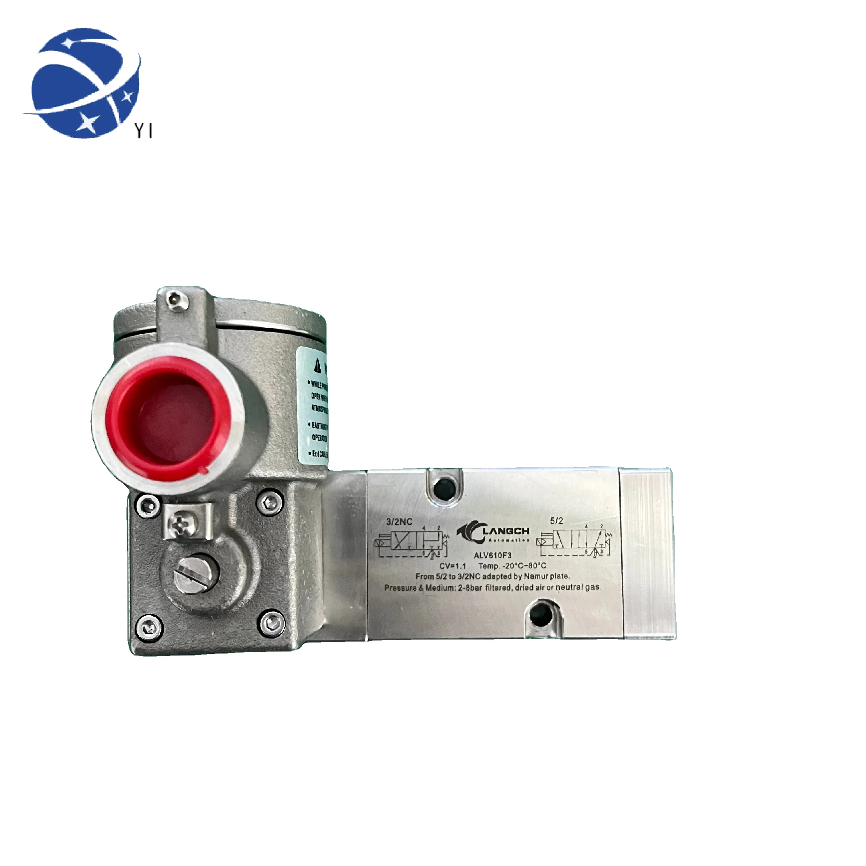 YUNYI High Quality 3/2NC  5/2 Way  ALV610F3 Explosion-proof Anti-corrosion    Pneumatic  valve solenoid valve