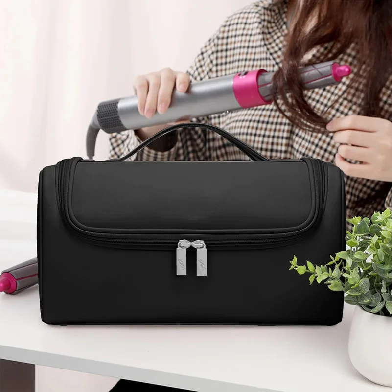 Travel Storage Case Organizer Compatible with Dyson Airwrap, Hair Dryer,4 Curling Barrels, 2 Smoothing Brushes, Volumizing Brush view 5