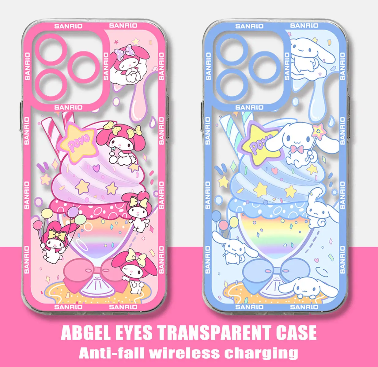 

My Melody Cinnamoroll Phone Case For Samsung S24 S23 S22 S21 S20 S10 FE Note20 Plus Ultra Lite 5G Clear Soft TPU Cover