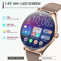 Super Thin Smart Watch MT55 1.43inch Amoled Bluetooth Call Heart Rate Health Monitor Voice Assistant Men Women Smartwatch 2024